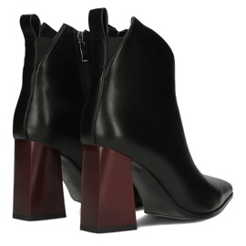 Stylové kozačky na sloupku Filippo DBT4042 Black černý 3
