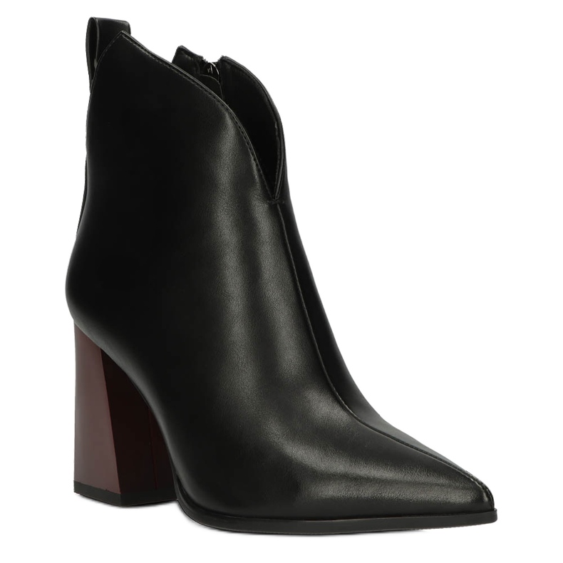 Stylové kozačky na sloupku Filippo DBT4042 Black černý 1
