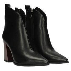 Stylové kozačky na sloupku Filippo DBT4042 Black černý 4