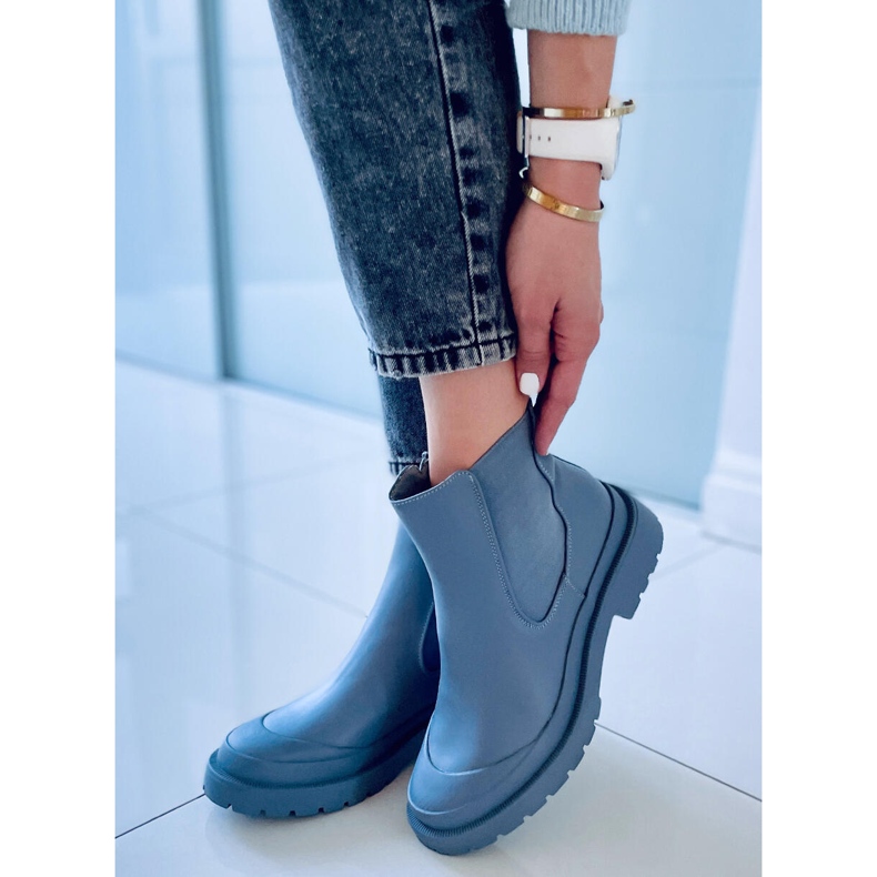 Kozačky Carey LT.BLUE Jodhpur modrý 2