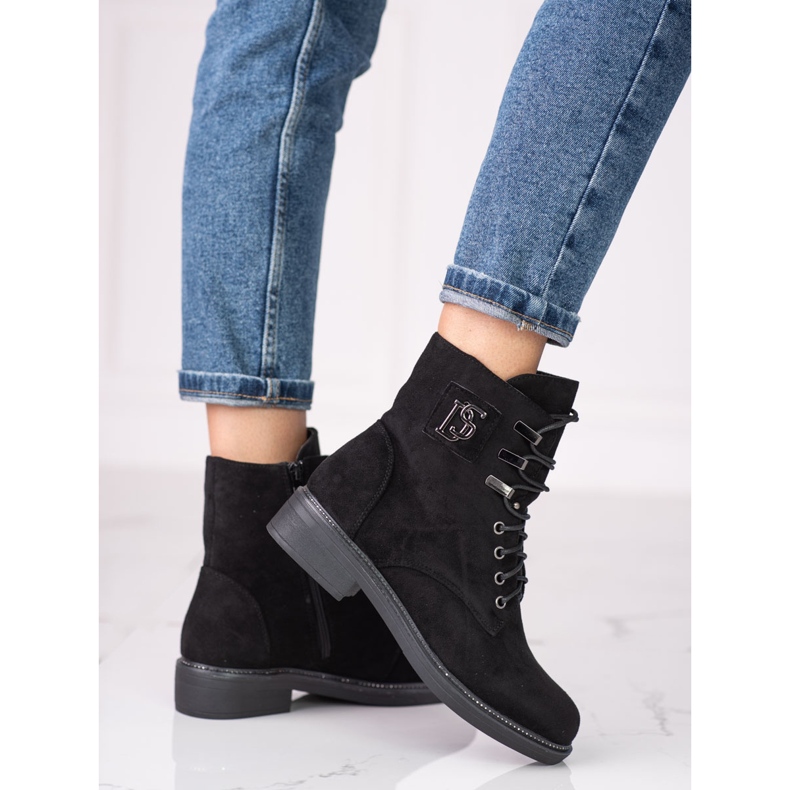 Dámské dělnice z ekologického semiše Shelovet černá 1