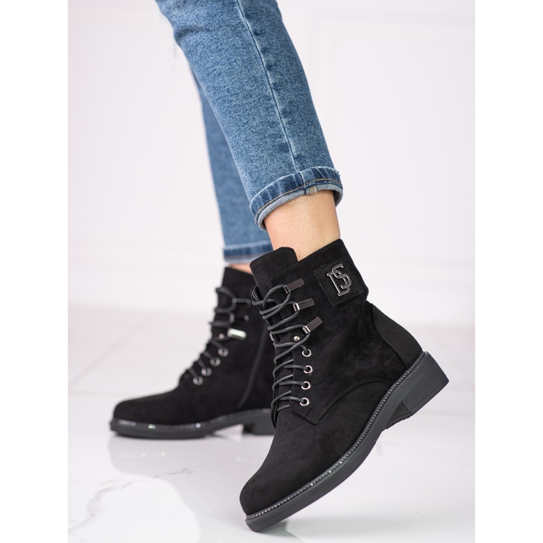 Dámské dělnice z ekologického semiše Shelovet černá 2