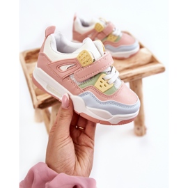 FR1 Dětské kožené sportovní boty Multicolor Marisa modrý růžový zelený 2