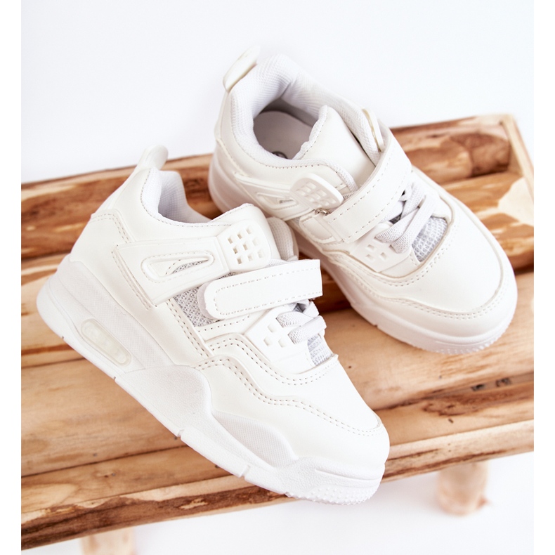 FR1 Dětská kožená sportovní obuv bílá Marisa bílý 2