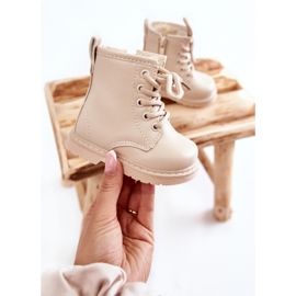 Dětské Kožené Kozačky Se Zipem Béžová Omua béžový 1 Dětské Kožené Kozačky Se Zipem Béžová Omua béžový 1