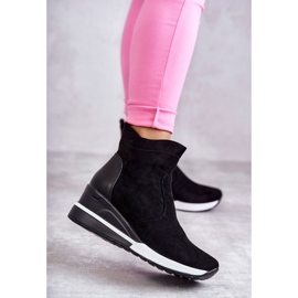 Vinceza Černé tenisky Rita na klínku černý 1