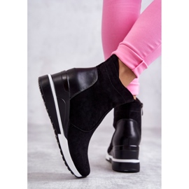 Vinceza Černé tenisky Rita na klínku černá 2