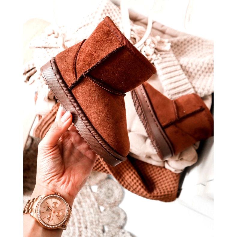 FR1 Dětské zateplené boty Sněhule Brown Gooby hnědý 1