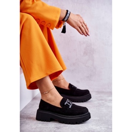 Dámské Semišové Boty S černým Zdobením černá 3