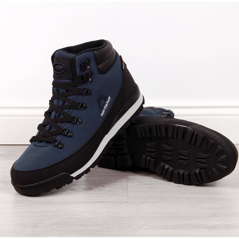 Trekingové boty nepromokavé zateplené tmavě modré American Club námořnická modrá 1