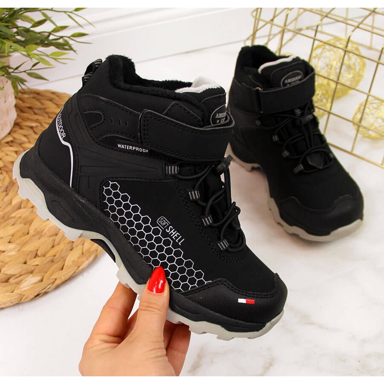 Chlapecké černé voděodolné sněhule American Club černá 1