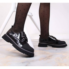 Kožené dámské boty lakované černé Artiker černá 7