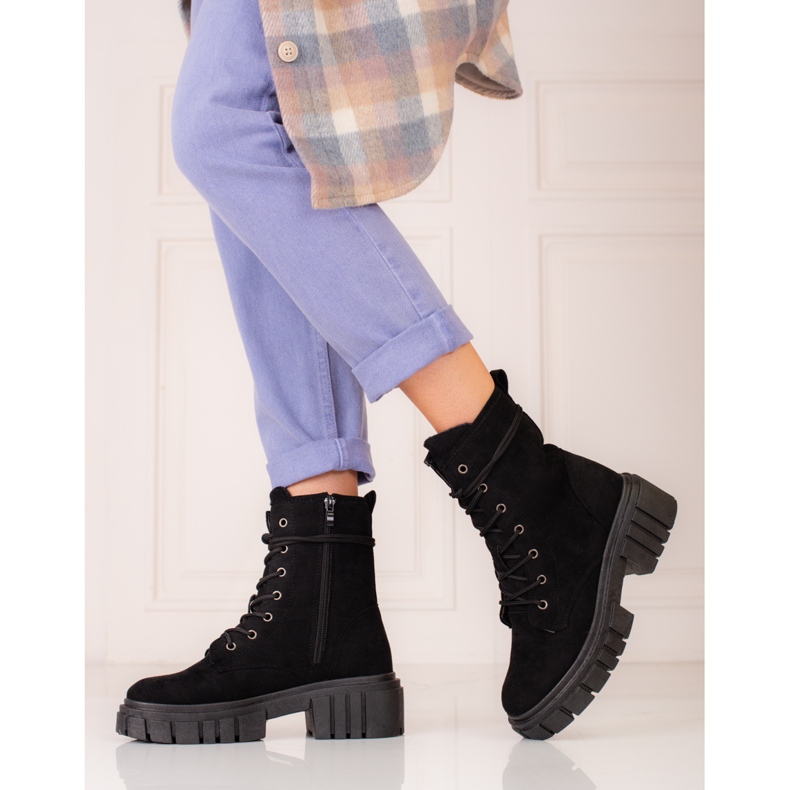 Černé semišové dámské pracovní oděvy Shelovet černá 2