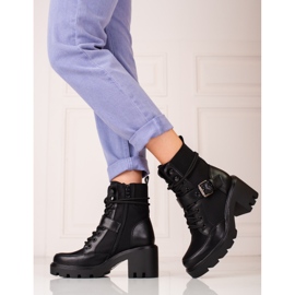 Černé dámské vysoké podpatky Shelovet černá 1