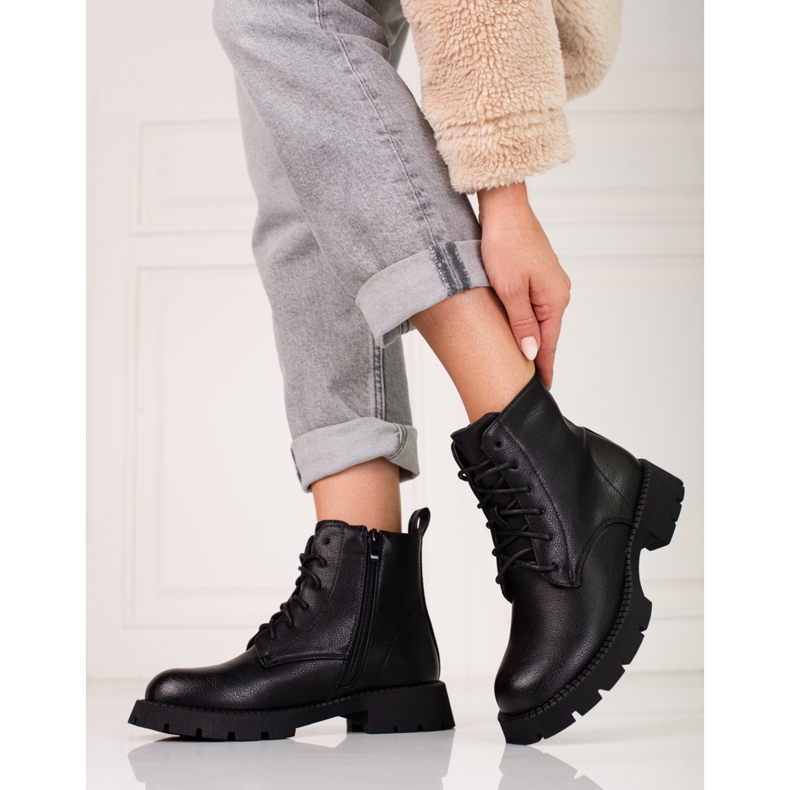 Klasické dámské šněrovací tašky Shelovet černá 1