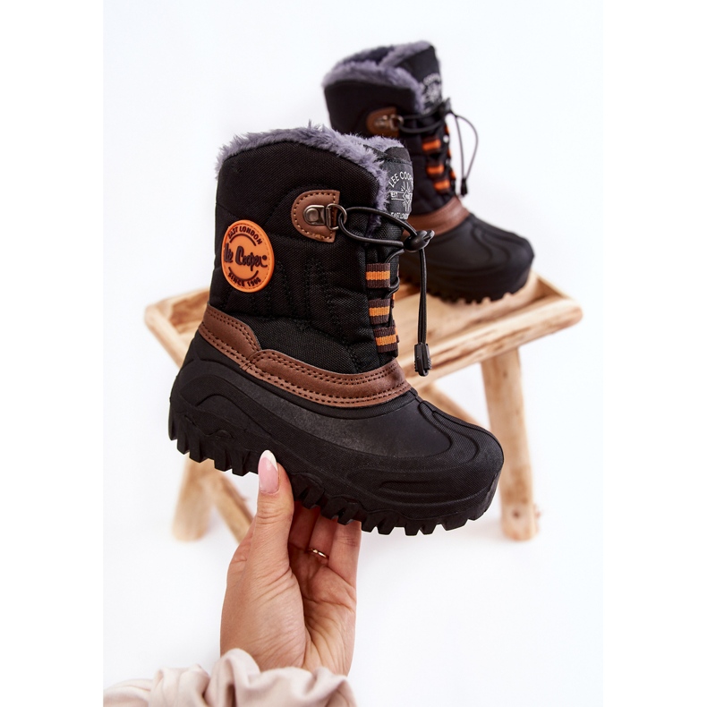 Černé dětské zateplené sněhule Lee Cooper LCJ-21-44-0524 černý 2