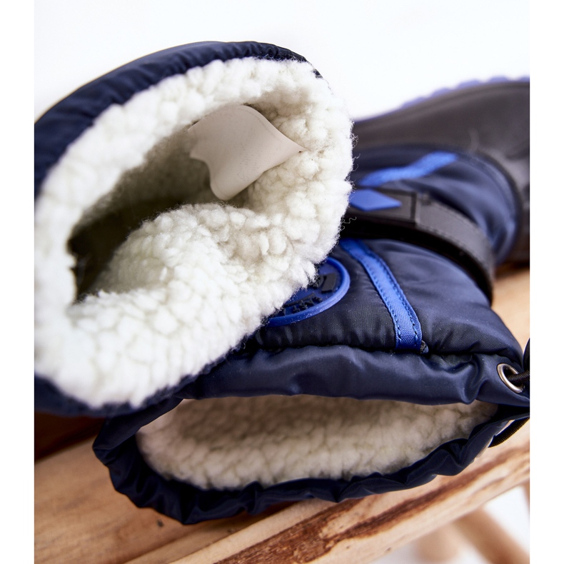 Dětské teplé sněhule Lee Cooper LCJ-21-44-0522 Navy blue černá námořnická modrá 1