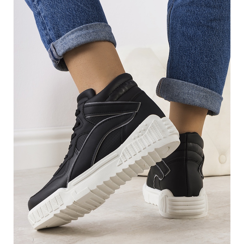 Černé kotníkové tenisky Clyme černá 1 Černé kotníkové tenisky Clyme černá 1