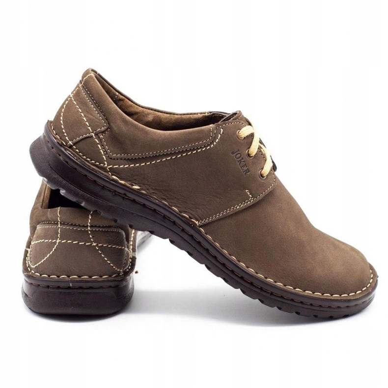 Joker Pánské kožené boty 229 olivové vícebarevný khaki 3