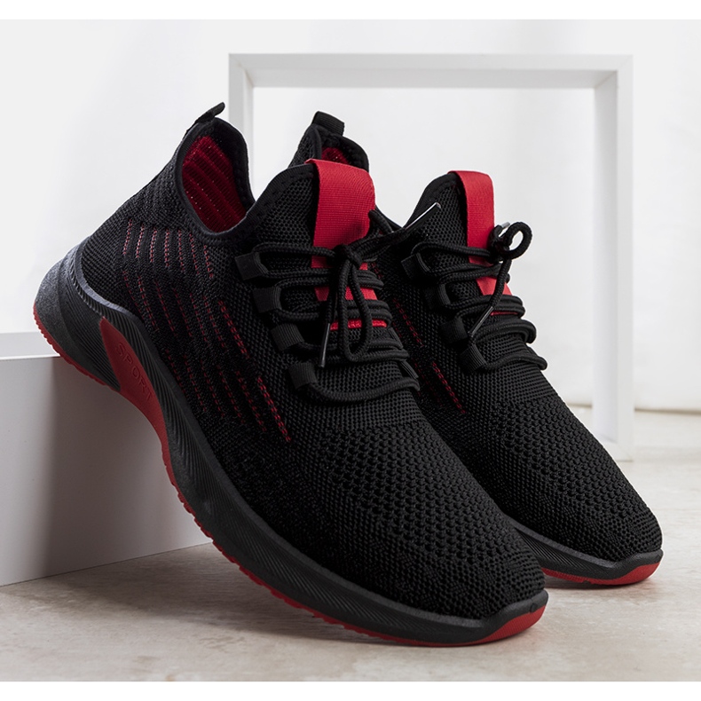 Černočervené sportovní tenisky Brownle černý červený 1