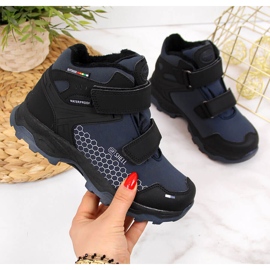 Chlapecké sněhule, nepromokavé na suchý zip, tmavě modrá American Club modrý 1