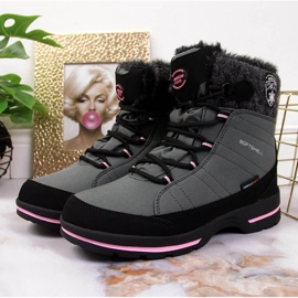 Dívčí šedé nepromokavé sněhule od American Club šedá 2