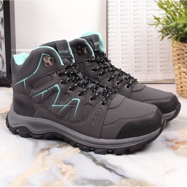 Šedé dámské vysoké trekingové boty McKeylor šedá 1 Šedé dámské vysoké trekingové boty McKeylor šedá 1