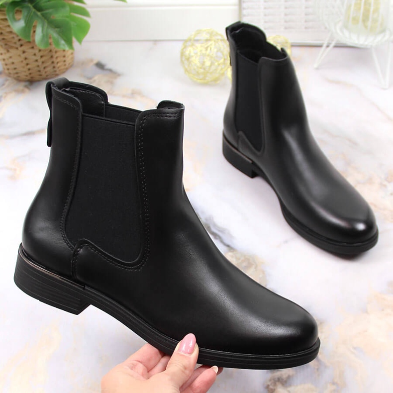 Dámské černé boty Jodhpur, zateplené Sergio Leone černá 1 Dámské černé boty Jodhpur, zateplené Sergio Leone černá 1