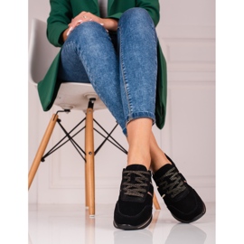 Dámské kožené tenisky na platformě Shelovet černý 1