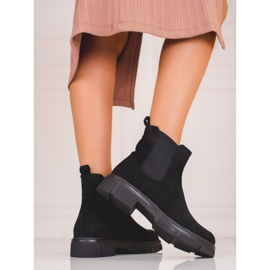 Černé semišové Chelsea boty Shelovet pro ženy černá 1