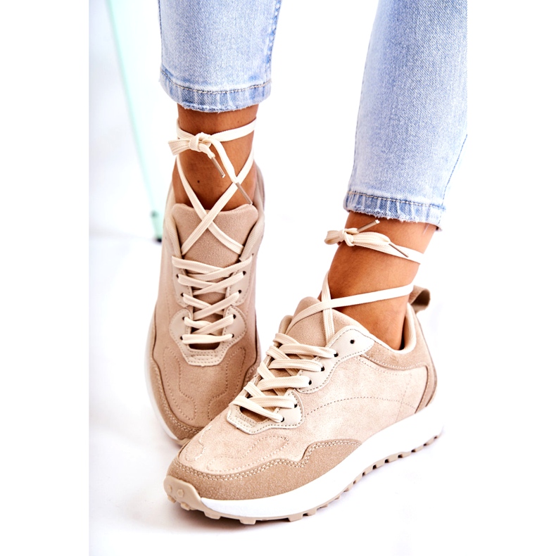 PG1 Dámské semišové sportovní boty Béžová Nayla béžový 1