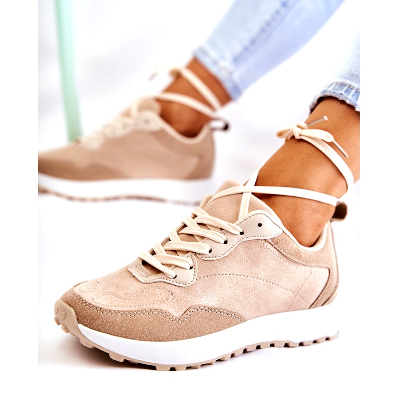 PG1 Dámské semišové sportovní boty Béžová Nayla béžový 3