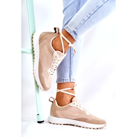 PG1 Dámské semišové sportovní boty Béžová Nayla béžový 2