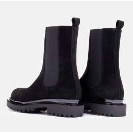 Marco Shoes Semišové kotníkové boty černý 1