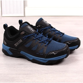 Pánská černomodrá trekingová sportovní obuv Big Star KK174106 černá modrý 2