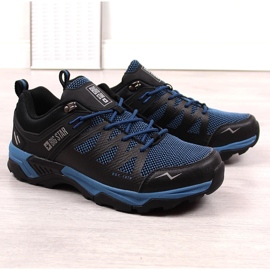 Pánská černomodrá trekingová sportovní obuv Big Star KK174106 černá modrý 3