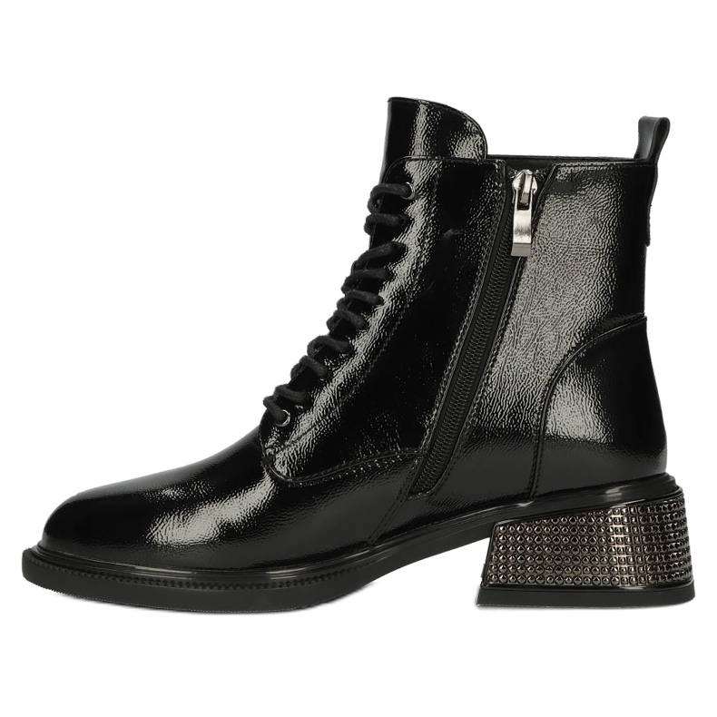 Patentově zateplené kozačky s ozdobnými zateplenými podpatky Filippo W PAW384 černá 2