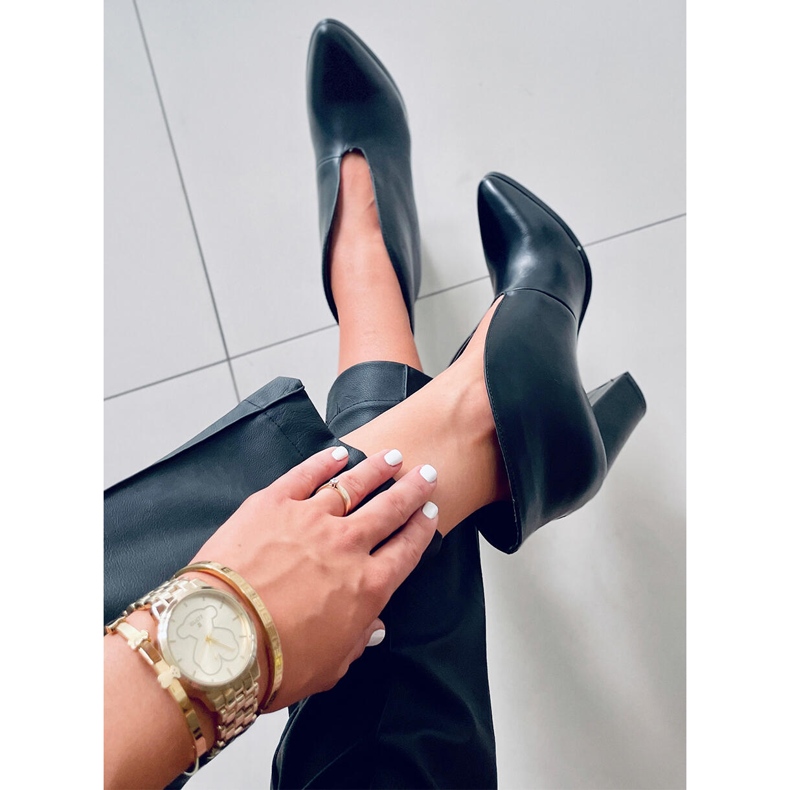 PA1 Vystřihněte vysoké podpatky Doris Black černý 2