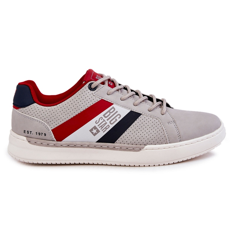 Klasické pánské sportovní boty Memory Foam Big Star KK174056 šedá 1