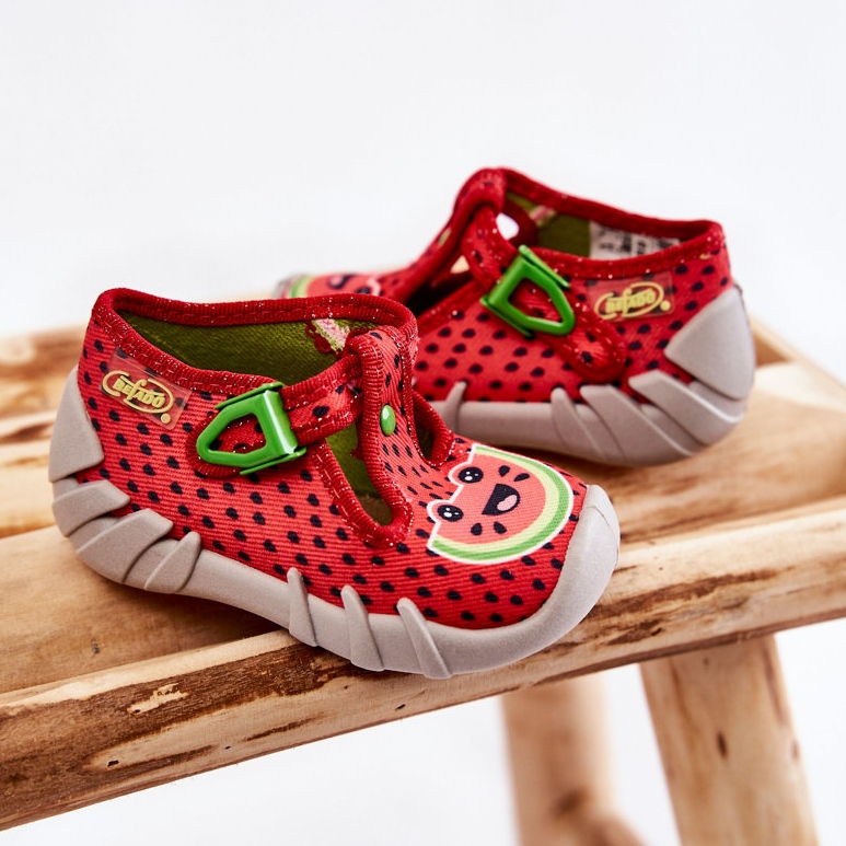 BEFADO S.A. Boty Pantofle Befado Watermelons 110P459 Red červený 1