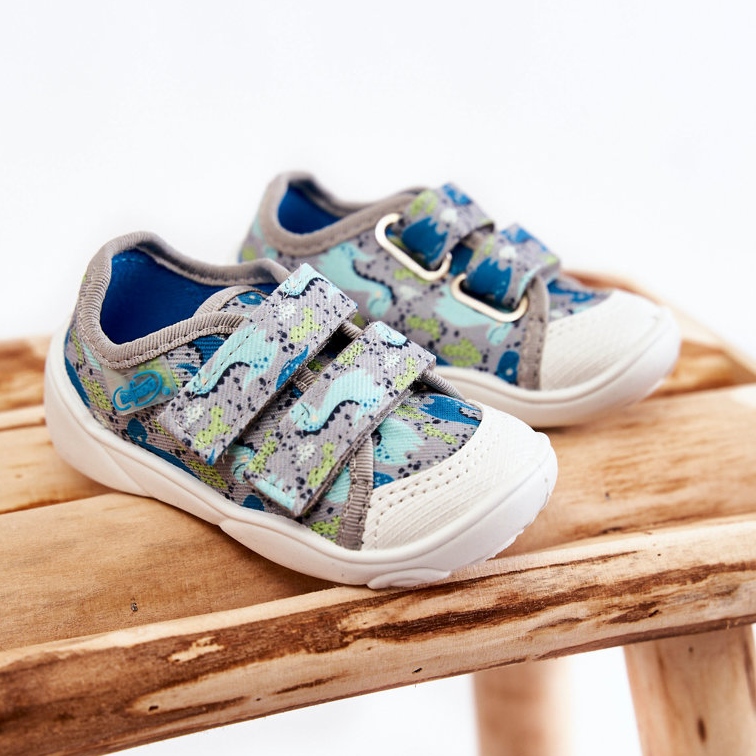 BEFADO S.A. Dětské tenisky Dinosauři Befado 907P156 Šedé šedá 1