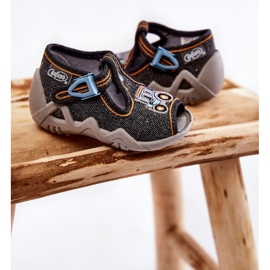 BEFADO S.A. Dětské sandály Papcie Befado Tractor 217P111 Tmavě šedá 2