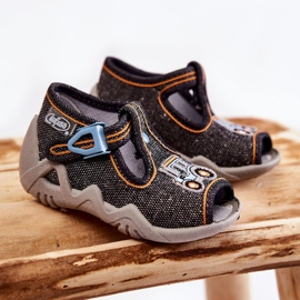 BEFADO S.A. Dětské sandály Papcie Befado Tractor 217P111 Tmavě šedá 1