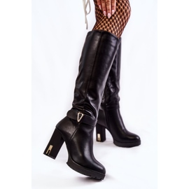 PG1 Klasické černé Kornelli Kožené Boty Na Baru černá 2