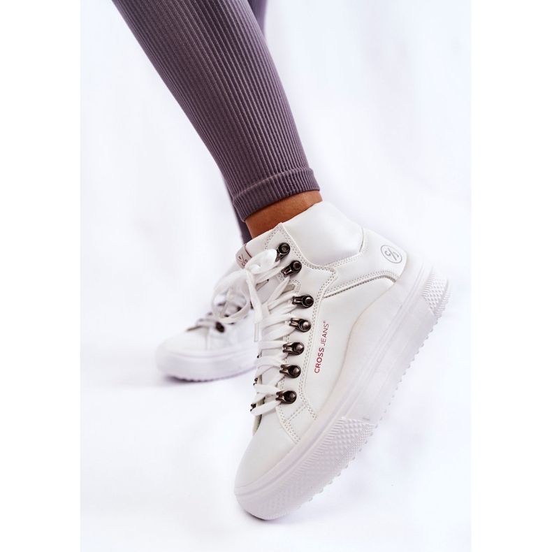 Dámské vysoké tenisky Cross Jeans KK2R4028C Bílé bílý 1