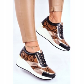 GOE Dámské sportovní boty Tenisky černé kůže GG2N3044 černá 4