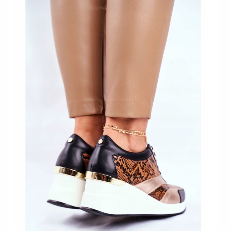 GOE Dámské sportovní boty Tenisky černé kůže GG2N3044 černá 3