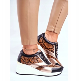 GOE Dámské sportovní boty Tenisky černé kůže GG2N3044 černá 2