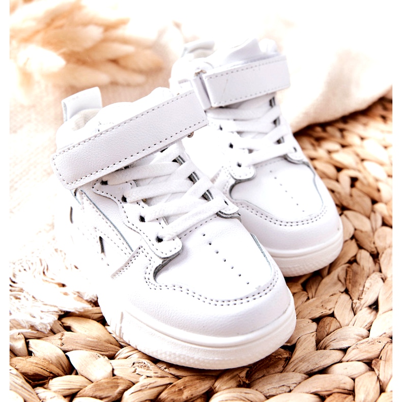 Dětské vysoké sportovní boty bílé bílý 1
