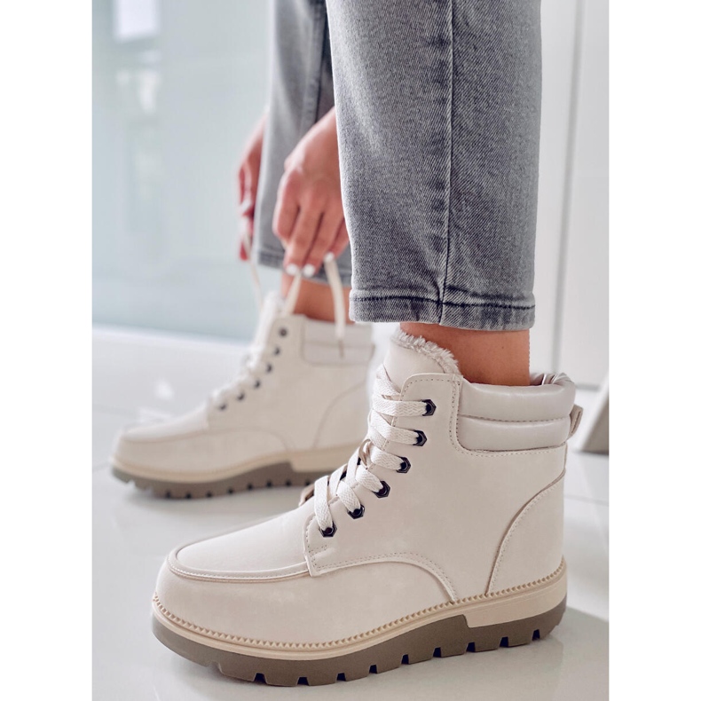 BM Zateplené kozačky Germano Beige béžový 1